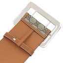 グッチ GUCCI Lunar New Year GG ワイド ベルト 718505 ベージュ×エボニー GGスプリームキャンバス ベルト シルバー金具 新品 未使用 茶 太ベルト スクエアバックル