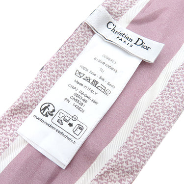 クリスチャン・ディオール Christian Dior ミッツァ 61SVR106I648 ホワイト×パープル シルク スカーフ Souvenir de Rome ローマ ピンク