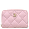シャネル CHANEL クラシック ジップ コインパース AP0216 ピンク レザー キャビアスキン コインケース ゴールド金具 小銭入れ カードケース