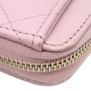 シャネル CHANEL クラシック ジップ コインパース AP0216 ピンク レザー キャビアスキン コインケース ゴールド金具 小銭入れ カードケース