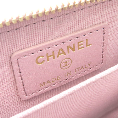 シャネル CHANEL クラシック ジップ コインパース AP0216 ピンク レザー キャビアスキン コインケース ゴールド金具 小銭入れ カードケース