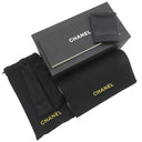 シャネル CHANEL スクエア シェイプ 54□18 5533-A ブラック×ブラウン アセテート メタル サングラス ゴールド金具 ココマーク ブラウンレンズ