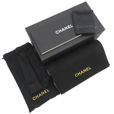 シャネル CHANEL スクエア シェイプ 54□18 5533-A ブラック×ブラウン アセテート メタル サングラス ゴールド金具 ココマーク ブラウンレンズ