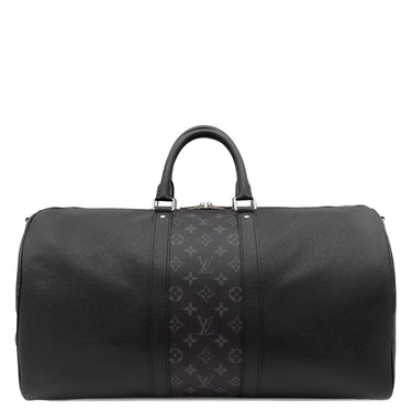 ルイヴィトン LOUIS VUITTON キーポルバンドリエール 50 M53763 ノワール タイガ モノグラムエクリプス ボストンバッグ シルバー金具 旅行カバン 黒
