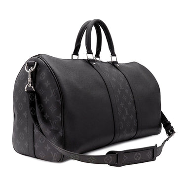 ルイヴィトン LOUIS VUITTON キーポルバンドリエール 50 M53763 ノワール タイガ モノグラムエクリプス ボストンバッグ シルバー金具 旅行カバン 黒