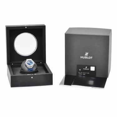 腕時計 ウブロ HUBLOT ビッグバン スチール ブルー ダイヤモンド 38mm 361.SX.7170.LR.1204 クオーツ レディース 純正ダイヤ