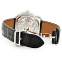 腕時計 エルメス HERMES アルソー スケルトン AR6.710a 自動巻き メンズ シルバー シースルー アラビア 青針 3針 ラウンド