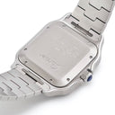 腕時計 カルティエ Cartier サントス ドゥ カルティエ LM WSSA0009 自動巻き メンズ シルバー デイト 青針 スクエア