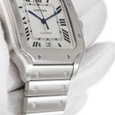 腕時計 カルティエ Cartier サントス ドゥ カルティエ LM WSSA0009 自動巻き メンズ シルバー デイト 青針 スクエア