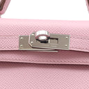 エルメス HERMES ミニケリードゥ 外縫い モーヴシルベストル ヴォーエプソン 2WAYバッグ シルバー金具 ショルダー