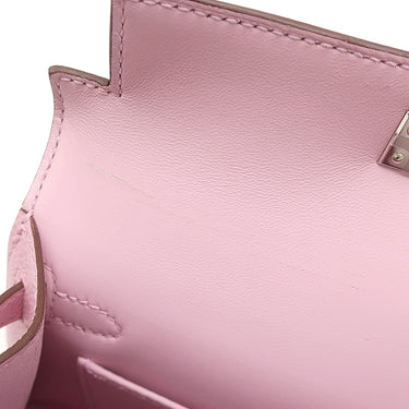 エルメス HERMES ミニケリードゥ 外縫い モーヴシルベストル ヴォーエプソン 2WAYバッグ シルバー金具 ショルダー