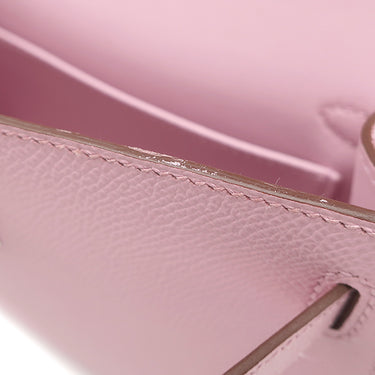 エルメス HERMES ミニケリードゥ 外縫い モーヴシルベストル ヴォーエプソン 2WAYバッグ シルバー金具 ショルダー