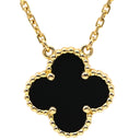 ヴァンクリーフアーペル Van Cleef & Arpels ヴィンテージ アルハンブラ VCARA45800 ブラック×イエローゴールド K18YG オニキス ネックレス Au750 18K 18金 黒 オニキス