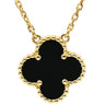 ヴァンクリーフアーペル Van Cleef & Arpels ヴィンテージ アルハンブラ VCARA45800 ブラック×イエローゴールド K18YG オニキス ネックレス Au750 18K 18金 黒 オニキス