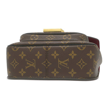 ルイヴィトン LOUIS VUITTON パッシー M45592 モノグラム モノグラムキャンバス レザー ショルダーバッグ ゴールド金具 茶 ボルドー Wチェーン