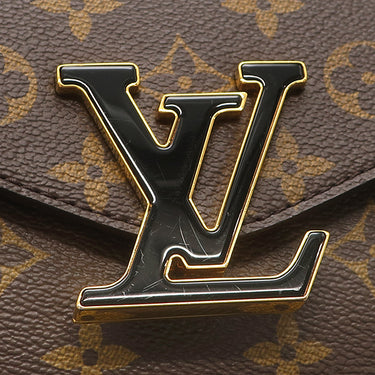 ルイヴィトン LOUIS VUITTON パッシー M45592 モノグラム モノグラムキャンバス レザー ショルダーバッグ ゴールド金具 茶 ボルドー Wチェーン