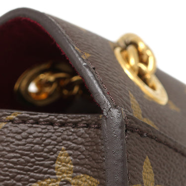 ルイヴィトン LOUIS VUITTON パッシー M45592 モノグラム モノグラムキャンバス レザー ショルダーバッグ ゴールド金具 茶 ボルドー Wチェーン