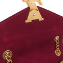 ルイヴィトン LOUIS VUITTON パッシー M45592 モノグラム モノグラムキャンバス レザー ショルダーバッグ ゴールド金具 茶 ボルドー Wチェーン