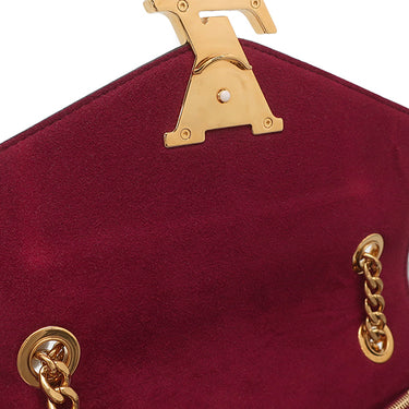 ルイヴィトン LOUIS VUITTON パッシー M45592 モノグラム モノグラムキャンバス レザー ショルダーバッグ ゴールド金具 茶 ボルドー Wチェーン