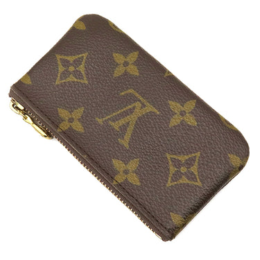 ルイヴィトン LOUIS VUITTON ポシェット クレ M62650 モノグラム モノグラムキャンバス コインケース ゴールド金具 茶 キーチェーン付き