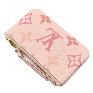 ルイヴィトン LOUIS VUITTON ポシェット クレ M82204 ピンク モノグラムアンプラント コインケース ゴールド金具 キーチェーン付き