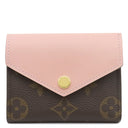 ルイヴィトン LOUIS VUITTON ポルトフォイユ ゾエ M62933 ローズバレリーヌ モノグラムキャンバス レザー 三つ折り財布 ゴールド金具 コンパクト財布 3つ折り
