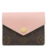 ルイヴィトン LOUIS VUITTON ポルトフォイユ ゾエ M62933 ローズバレリーヌ モノグラムキャンバス レザー 三つ折り財布 ゴールド金具 コンパクト財布 3つ折り