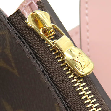 ルイヴィトン LOUIS VUITTON ポルトフォイユ ゾエ M62933 ローズバレリーヌ モノグラムキャンバス レザー 三つ折り財布 ゴールド金具 コンパクト財布 3つ折り