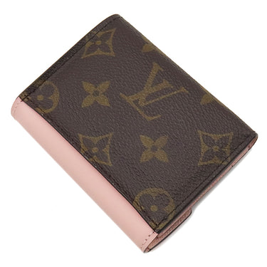 ルイヴィトン LOUIS VUITTON ポルトフォイユ ゾエ M62933 ローズバレリーヌ モノグラムキャンバス レザー 三つ折り財布 ゴールド金具 コンパクト財布 3つ折り