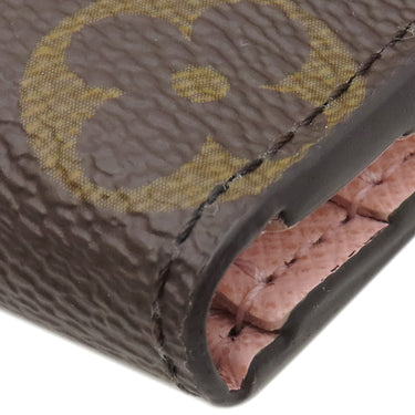 ルイヴィトン LOUIS VUITTON ポルトフォイユ ゾエ M62933 ローズバレリーヌ モノグラムキャンバス レザー 三つ折り財布 ゴールド金具 コンパクト財布 3つ折り