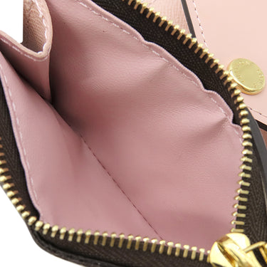 ルイヴィトン LOUIS VUITTON ポルトフォイユ ゾエ M62933 ローズバレリーヌ モノグラムキャンバス レザー 三つ折り財布 ゴールド金具 コンパクト財布 3つ折り