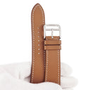 エルメス HERMES 純正 アップルウォッチ 38 40 41mm用 ブラウン レザー ステンレススチール 腕時計パーツ 新品同様 レザー ベルト 32ｍｍ 茶 尾錠付き