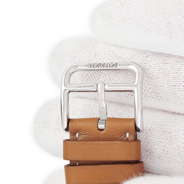 エルメス HERMES 純正 アップルウォッチ 38 40 41mm用 ブラウン レザー ステンレススチール 腕時計パーツ 新品同様 レザー ベルト 32ｍｍ 茶 尾錠付き