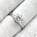 ノンブランド NON BRAND ソリティア ダイヤモンド 1.032ct プラチナシルバー Pt900 ダイヤモンド リング 指輪 プラチナ Pt900 1P 1石 1粒 大粒 6本立爪 エンゲージ ブライダル 15号