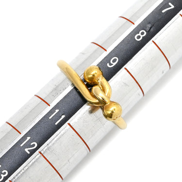 ティファニー Tiffany & Co ラブノット イエローゴールド K18YG リング 指輪 T＆Co. ダブルフック リング Au750 18K 18金 10号