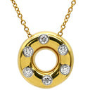 ティファニー Tiffany & Co ドッツ サークル ダイヤモンド イエローゴールド K18YG Pt950 ダイヤモンド ネックレス T&Co. K18YG×Pt950 6P 6石 6粒 エルサペレッティ