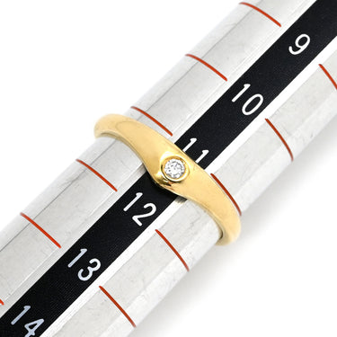 ティファニー Tiffany & Co カーブド バンドリング ダイヤモンド イエローゴールド K18YG ダイヤモンド リング 指輪 T＆Co. 750YG 1P 11号