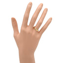 ティファニー Tiffany & Co カーブド バンドリング ダイヤモンド イエローゴールド K18YG ダイヤモンド リング 指輪 T＆Co. 750YG 1P 11号