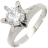 ノンブランド NON BRAND ダイヤ 1.06ct プラチナシルバー Pt900 ダイヤモンド リング 指輪 1P 1石 1粒 大粒 6本立爪 ソリティア Pt900 プラチナ 花爪リング 12号
