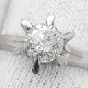 ノンブランド NON BRAND ダイヤ 1.06ct プラチナシルバー Pt900 ダイヤモンド リング 指輪 1P 1石 1粒 大粒 6本立爪 ソリティア Pt900 プラチナ 花爪リング 12号