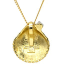 ティファニー Tiffany & Co シェルモチーフ 1Pダイヤ イエローゴールド K18YG ダイヤモンド ネックレス 貝 貝殻 18K 750 YG