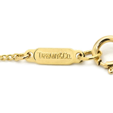 ティファニー Tiffany & Co シェルモチーフ 1Pダイヤ イエローゴールド K18YG ダイヤモンド ネックレス 貝 貝殻 18K 750 YG
