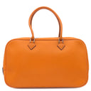 エルメス HERMES プリュム エラン 28 オレンジ ヴォーエプソン ハンドバッグ シルバー金具