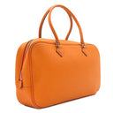 エルメス HERMES プリュム エラン 28 オレンジ ヴォーエプソン ハンドバッグ シルバー金具
