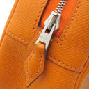エルメス HERMES プリュム エラン 28 オレンジ ヴォーエプソン ハンドバッグ シルバー金具