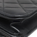 シャネル CHANEL マトラッセ トレンディCC WOC ブラック ラムスキン チェーンウォレット ゴールド金具 黒 ロゴプレート