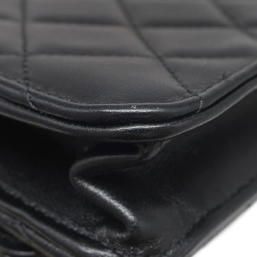 シャネル CHANEL マトラッセ トレンディCC WOC ブラック ラムスキン チェーンウォレット ゴールド金具 黒 ロゴプレート