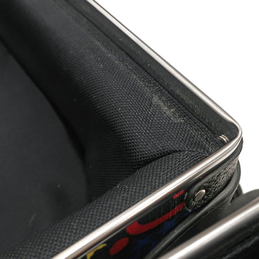グッチ GUCCI GGサイケデリック トロリーケース 533618 ブラック×マルチカラー レザー ヴァルカンファイバー キャリーバッグ シルバー金具 GGロゴ 星 グローブトロッター コラボ