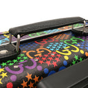 グッチ GUCCI GGサイケデリック トロリーケース 533618 ブラック×マルチカラー レザー ヴァルカンファイバー キャリーバッグ シルバー金具 GGロゴ 星 グローブトロッター コラボ