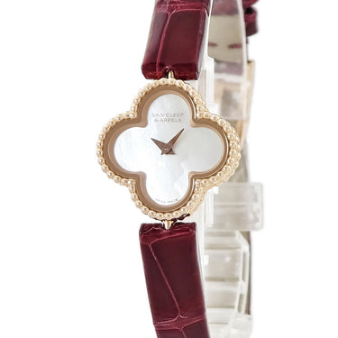 腕時計 ヴァンクリーフアーペル Van Cleef & Arpels スウィート アルハンブラ VCARO8SF00 クオーツ レディース K18RG無垢 ローズゴールド シェル